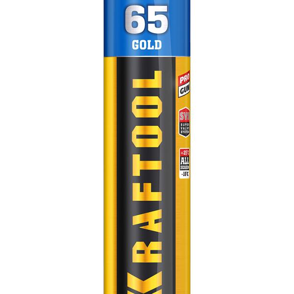 Пена монтажная, адаптерная, мелкопористая с увелич. выходом,всесезонная,750мл,GOLD 65 SVS, KRAFTOOL 41194