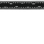 Угольник 200 х 300 столярный цельно-металлический, крашеная шкала.19618