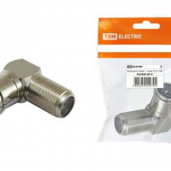 Переходник гн.F- гн.TV угловой мамаTDM SQ1809-0015