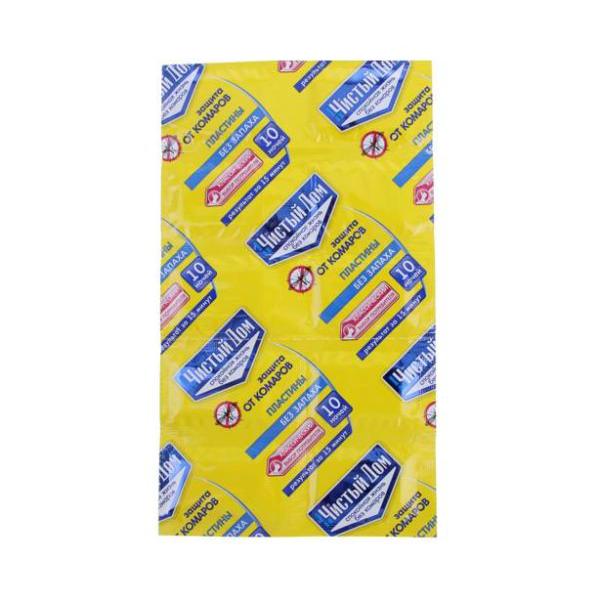 ЧИСТЫЙ ДОМ Пластины от комаров без запаха 10шт