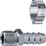 Переходник штуцер ″елочка″ 10 мм - 1/4″М Наруж.., с обжимным хомутом Зубр Профессионал 64924-1/4-10