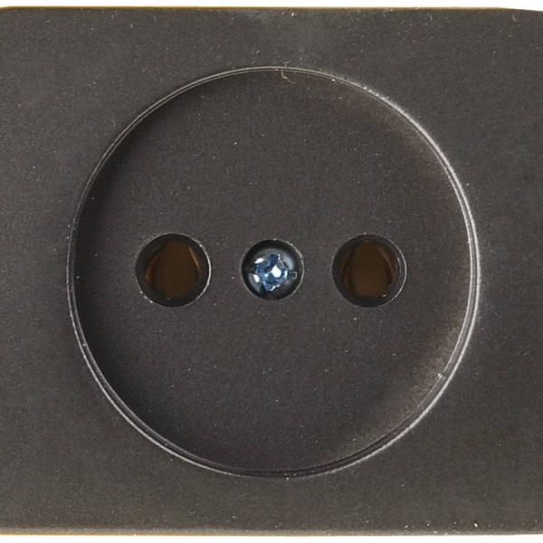 Электрическая розетка СВЕТОЗАР Гамма,б/з одинарная без вставки и рамки цвет темно-серый16А/~250В